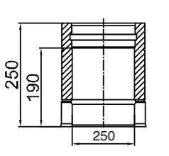 Dubbelwandig kachelpijp RVS – Ø250/300mm x 250mm - Afbeelding 2 Dubbelwandig kachelpijp RVS – Ø250/300mm x 250mm - Afbeelding 2