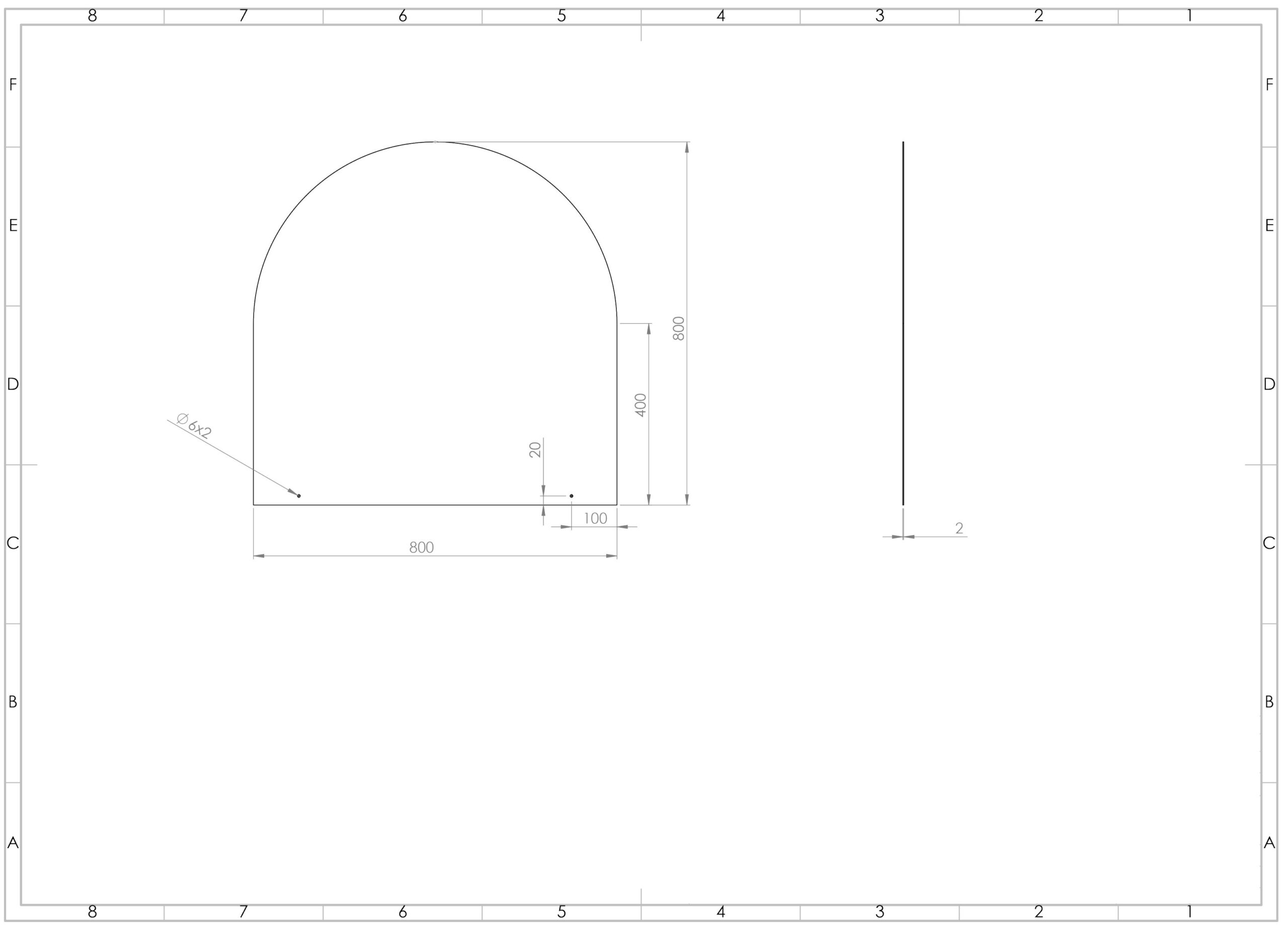 Vloerplaat glas halfrond 80x80 cm - Afbeelding 2 Vloerplaat glas halfrond 80x80 cm - Afbeelding 2